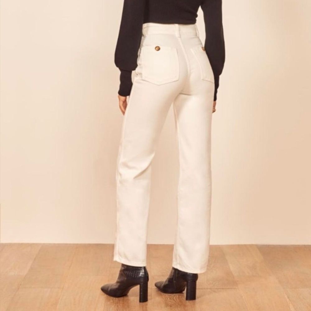 NWT Reformation High Waisted Marine Jean in White Size 27 - Picture 3 of 12